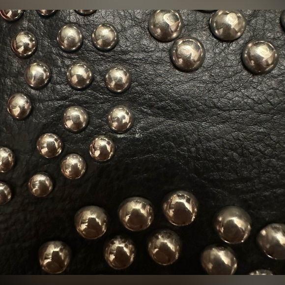 ASOS Reclaimed Vintage Black Real Leather Biker
Jacket Moto Stud ASOS H&M Zara M - Picture 15 of 16